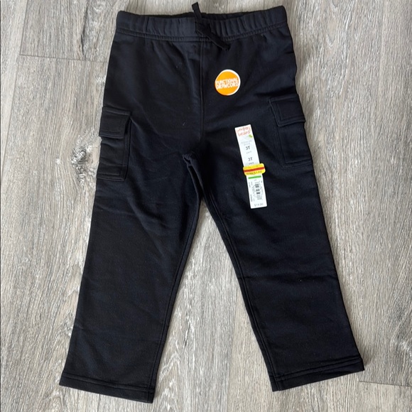 jumping beans Other - NWT Jumping Beans Black Cargo Joggers w/Functional Drawstring Size 3T